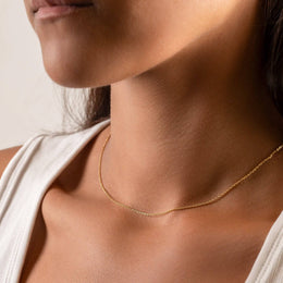 Anchor Chain Necklace in 18ct Gold or Sterling Silver – 14" to 20" Sizes
