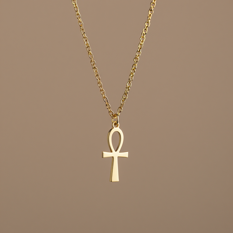 Ankh Cross Necklace in Gold or Silver – Elegant Egyptian Symbol Pendant