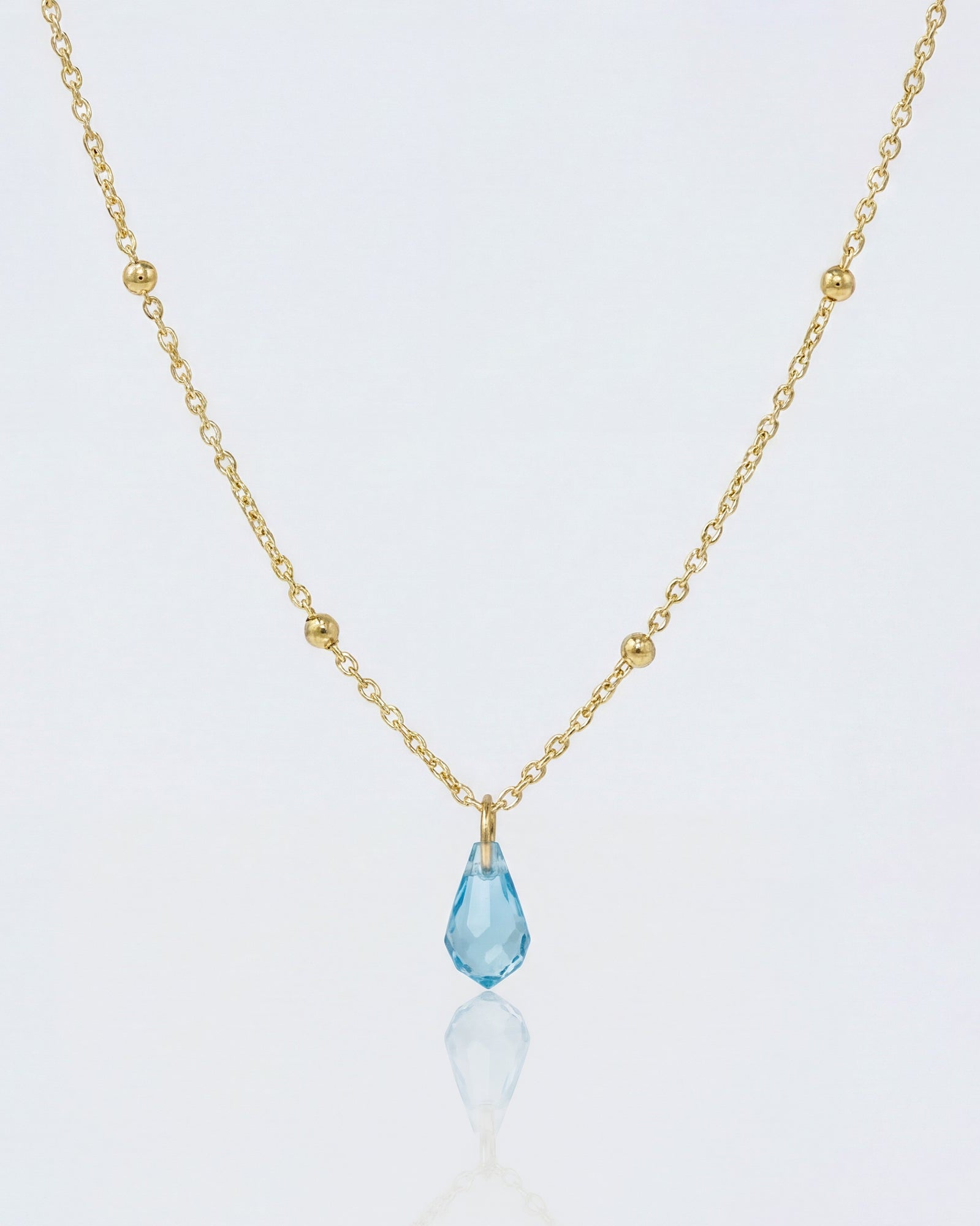 Necklace Birthstone Pendant Necklace HBD Birthstone Pendant Necklace in 18ct Gold or Sterling Silver