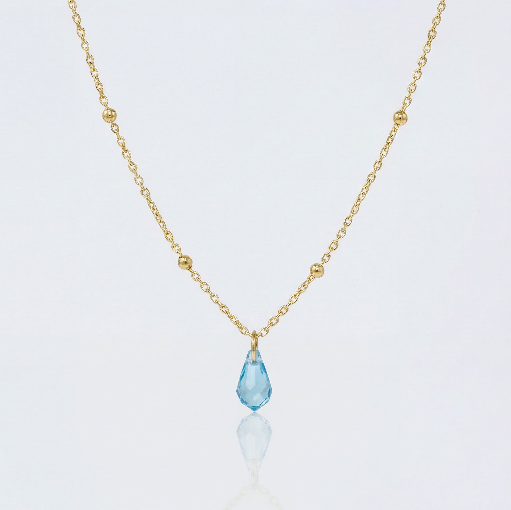 Necklace Birthstone Pendant Necklace HBD Birthstone Pendant Necklace in 18ct Gold or Sterling Silver