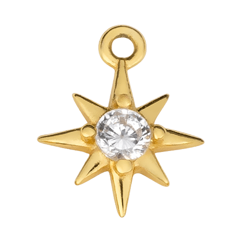 Cubic Zirconia Star Charm Necklace & Bracelet