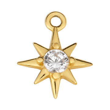 Cubic Star Charm - gold