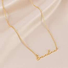 Grandma Necklace in 18ct Gold or Sterling Silver with 3 Chain Styles