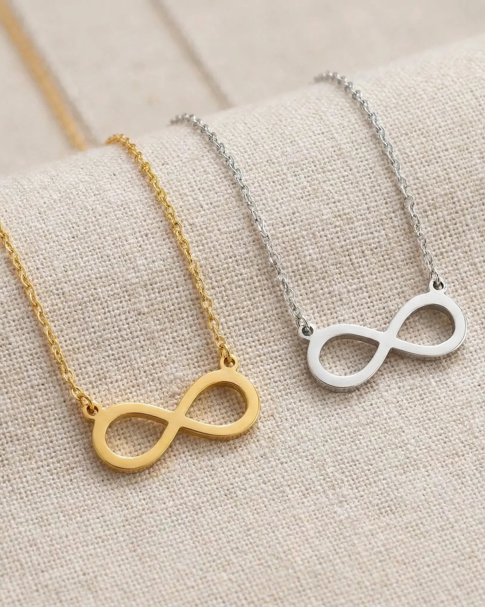 Solid silver / Style 1 / 18" Inches Necklace Infinity Necklace HBD Infinity Necklace – Timeless Symbol Jewellery in Gold, Silver & Vermeil