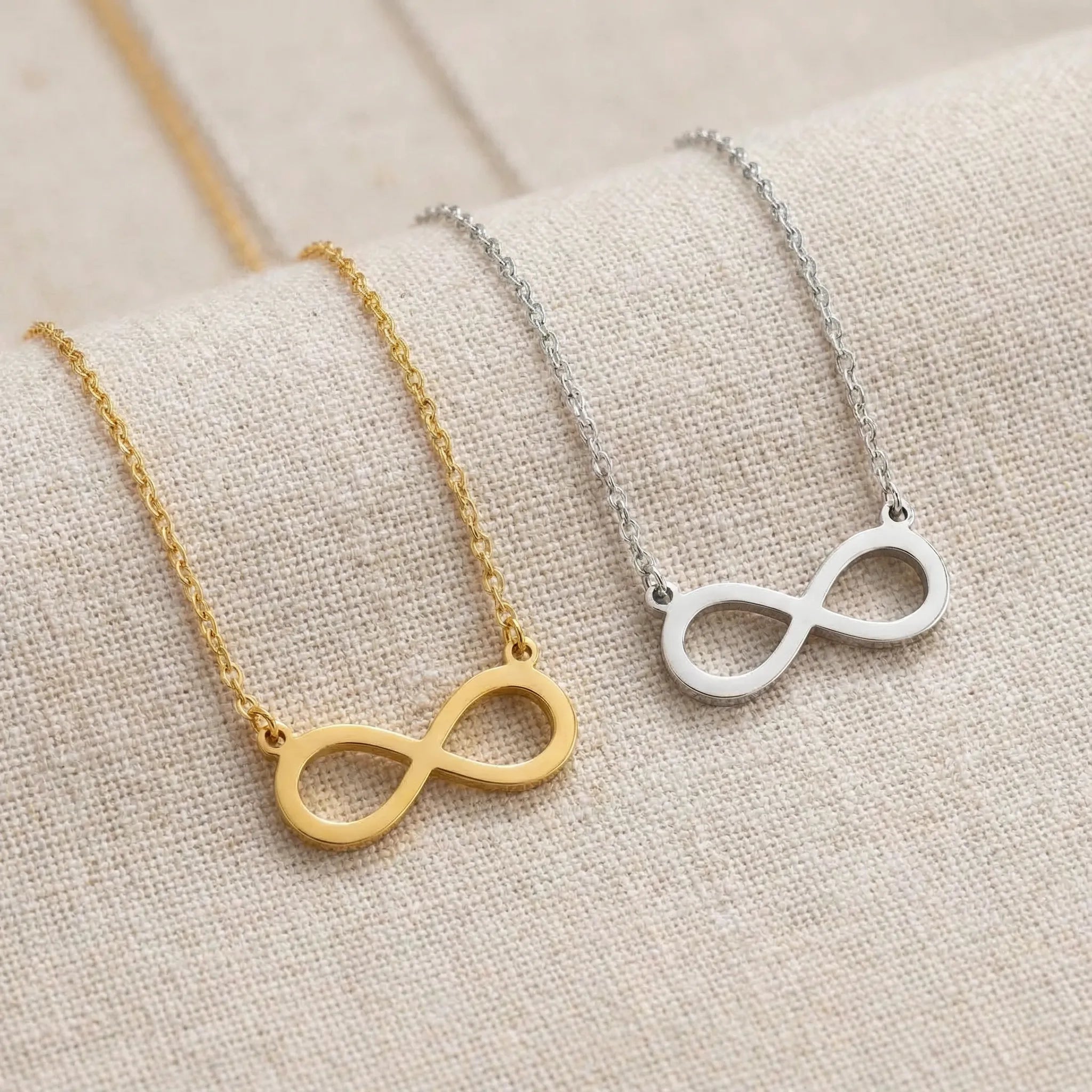 Solid silver / Style 1 / 18" Inches Necklace Infinity Necklace HBD Infinity Necklace – Timeless Symbol Jewellery in Gold, Silver & Vermeil
