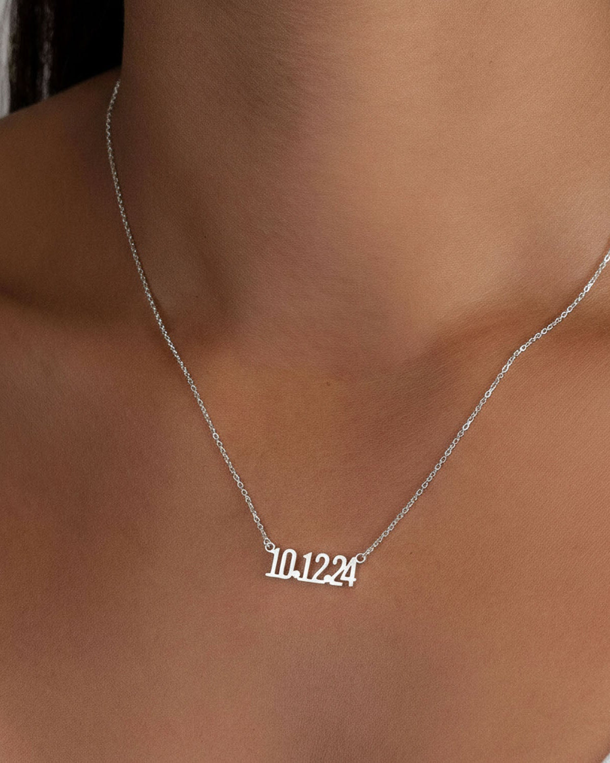 Necklace Personalised Date of Birth Necklace HBD Personalised Date of Birth Necklace in Gold or Silver – Custom Date Necklace Gift