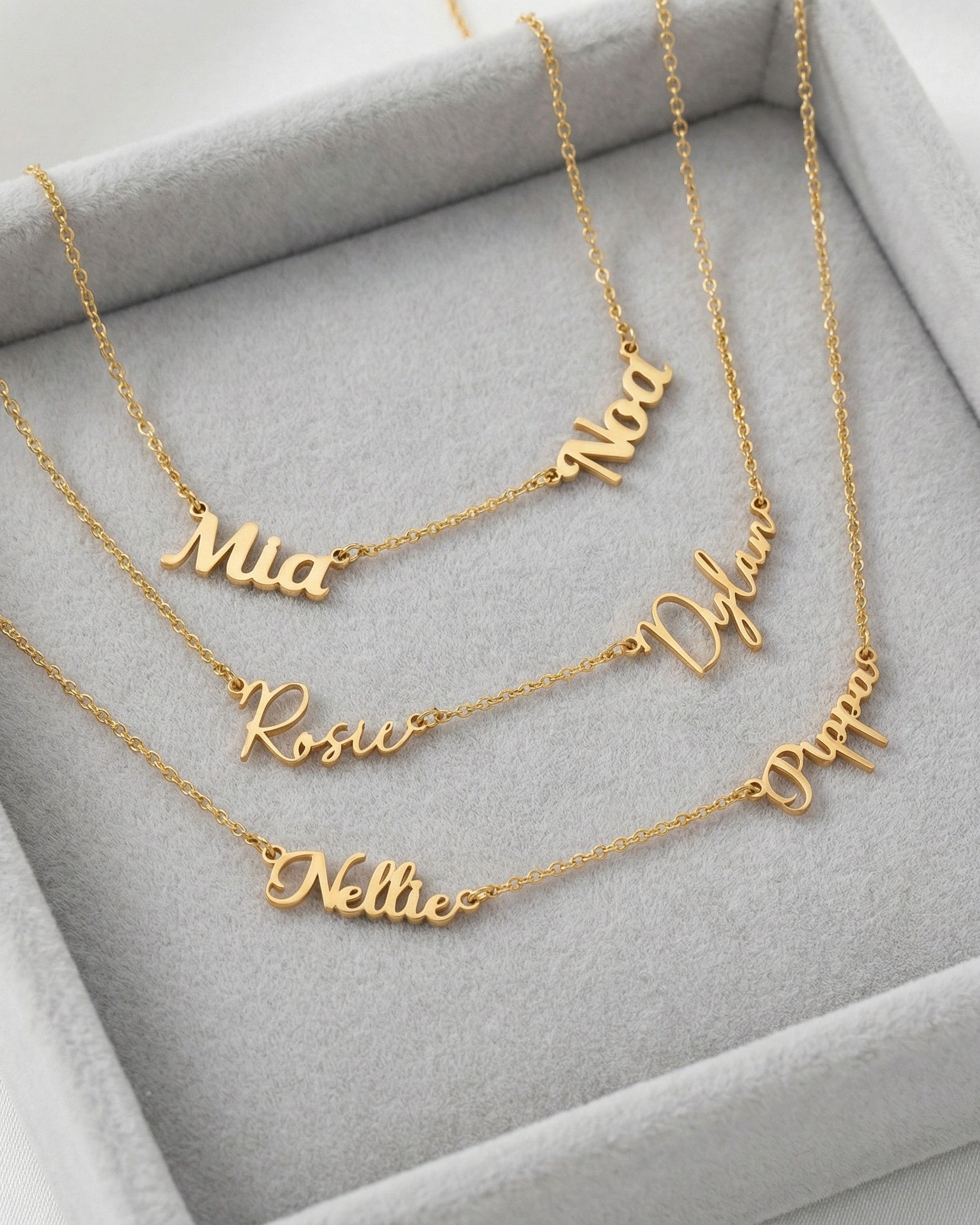 Necklace Personalised Double Name Necklace HBD Signature Double Name Necklace - Perfect Your Own Two Name Design
