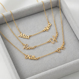 Personalised Double Name Necklace | Two Name Necklace | HBD