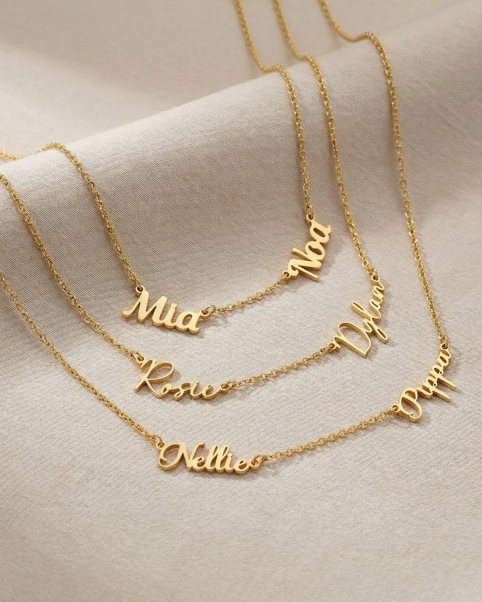 Necklace Personalised Double Name Necklace HBD Signature Double Name Necklace - Perfect Your Own Two Name Design