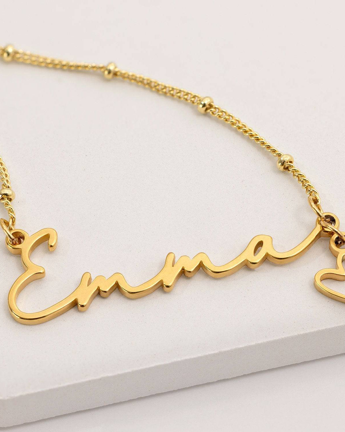 Necklace Custom Name Necklace – Gold, Silver & Vermeil HBD Custom Name Necklace – 9 Designs, 200+ Charms, 7 Lengths & 3 Chain Styles