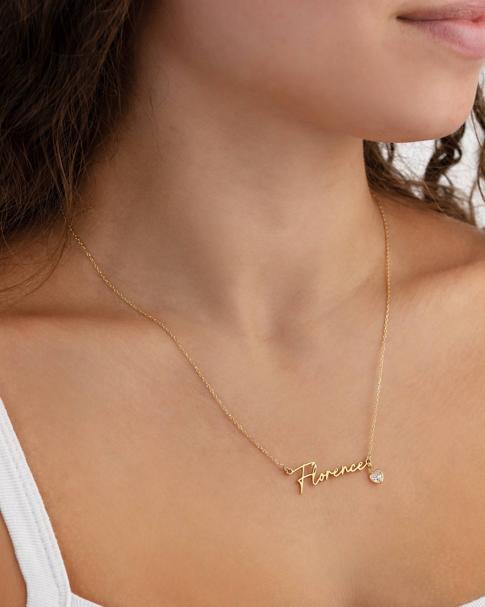 18ct Gold / Style 1 / 18" Inches Necklace Custom Name Necklace – Gold, Silver & Vermeil HBD Custom Name Necklace – 9 Designs, 200+ Charms, 7 Lengths & 3 Chain Styles