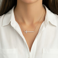 Horizontal Cross Necklace