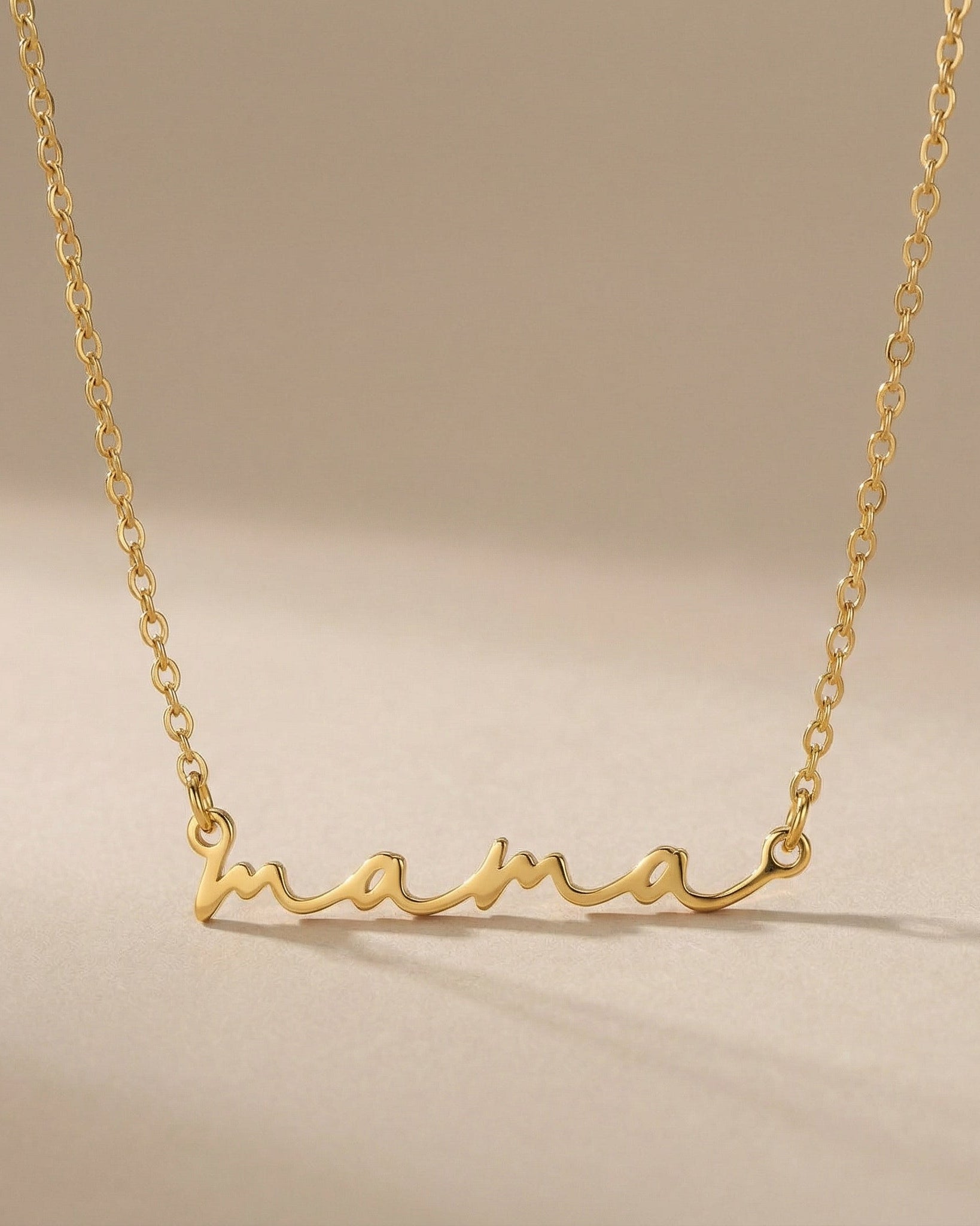 Vermeil / Style 1 / 18" Inches Necklace Mama Necklace HBD Mama Necklace in 18ct Gold, Sterling Silver, 24ct Gold Vermeil or Solid Silver
