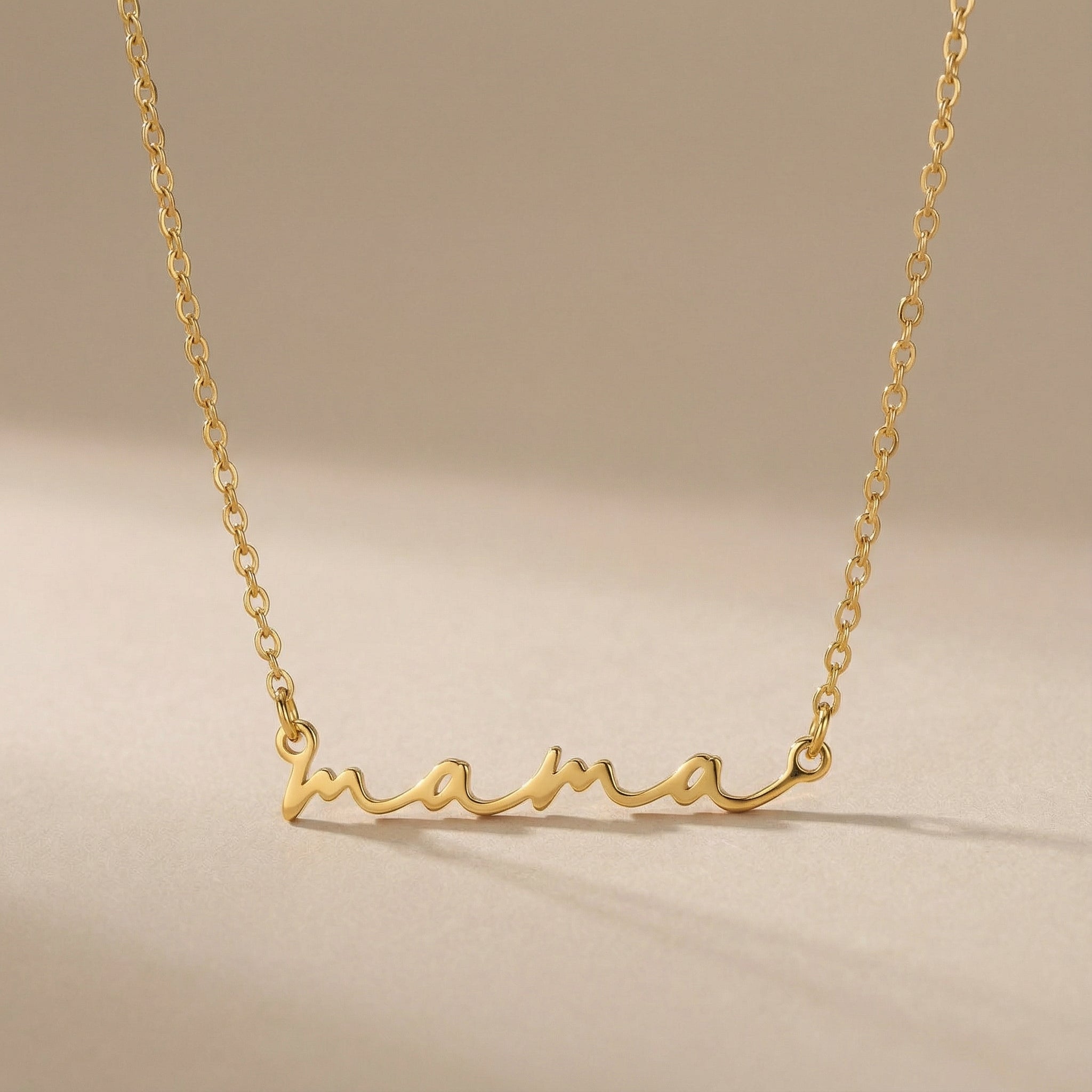 Vermeil / Style 1 / 18" Inches Necklace Mama Necklace HBD Mama Necklace in 18ct Gold, Sterling Silver, 24ct Gold Vermeil or Solid Silver