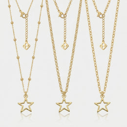 Hollow Star Charm Necklace & Bracelet