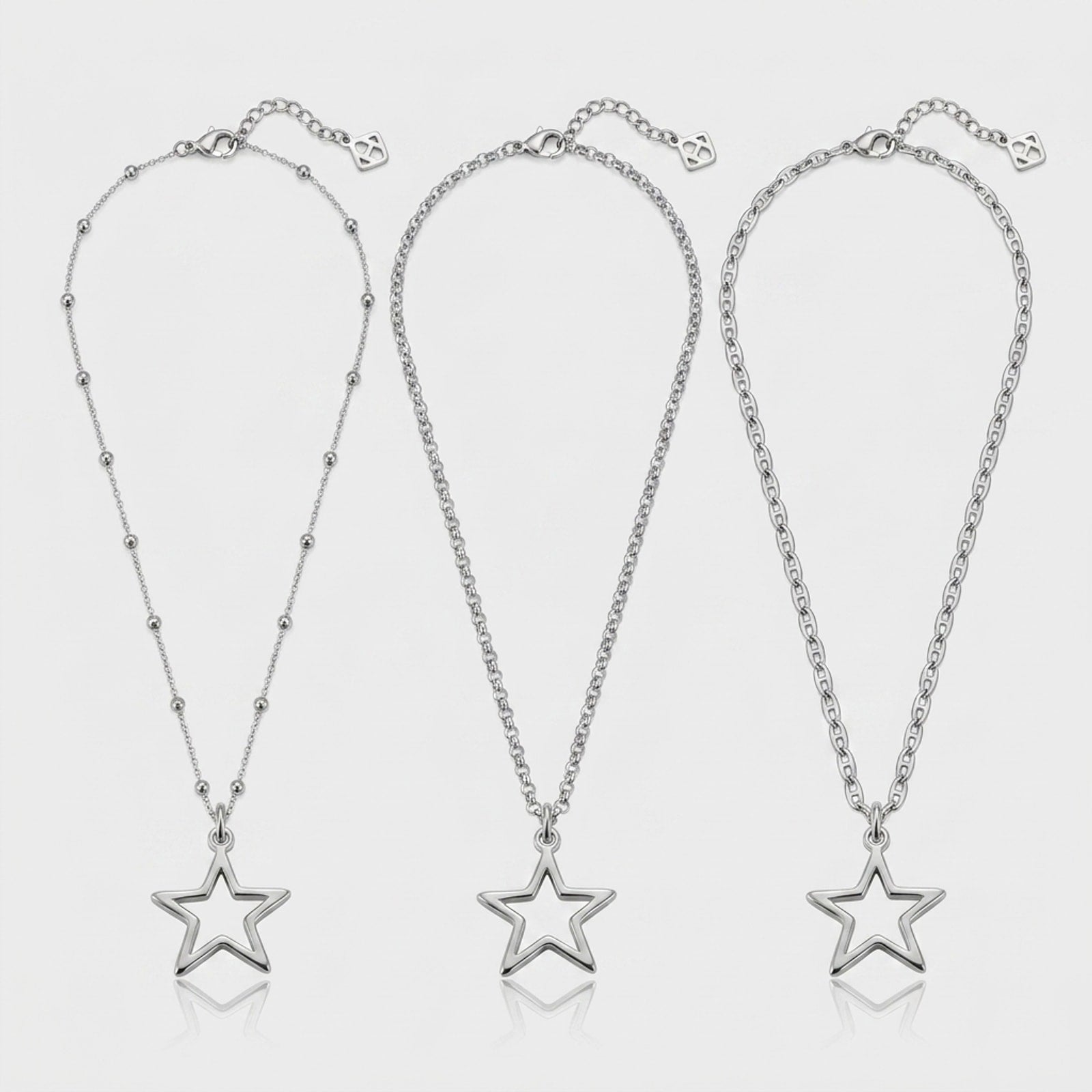 Hollow Star Charm Necklace & Bracelet