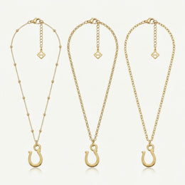 Horseshoe Charm Necklace & Bracelet