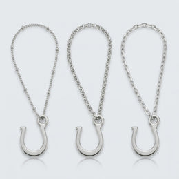 Horseshoe Charm Necklace & Bracelet