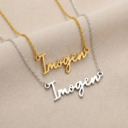 Imogen Name Necklace | 18ct Gold, Silver & Vermeil | Ready to Ship