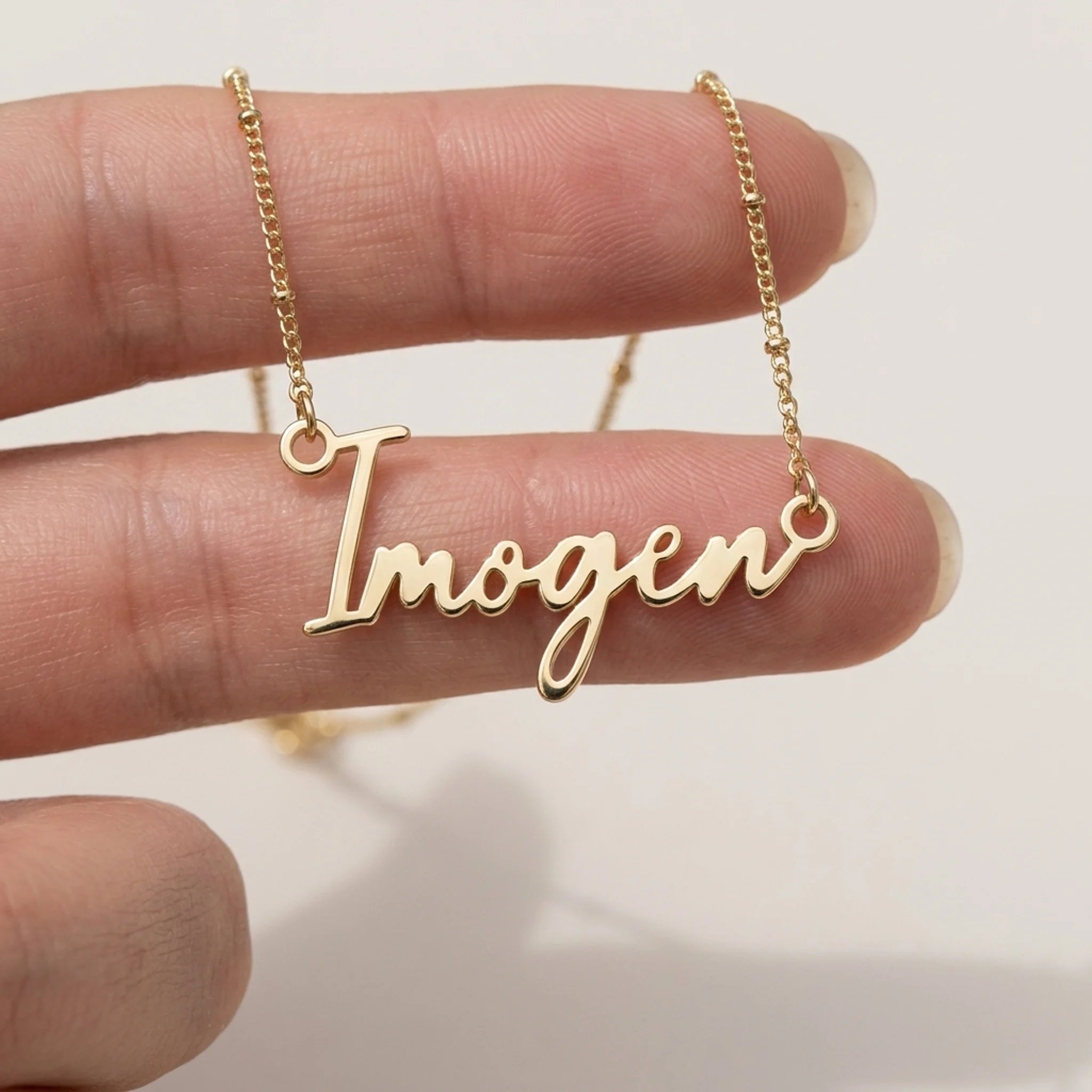 Imogen Name Necklace | 18ct Gold, Silver & Vermeil | Ready to Ship