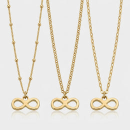 Infinity Charm Necklace & Bracelet