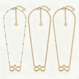Infinity Charm Necklace & Bracelet