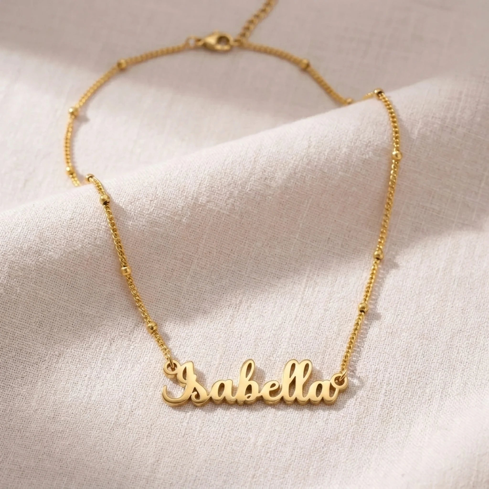 Isabella Name Necklace | 18ct Gold, Silver & Vermeil | Ready to Ship