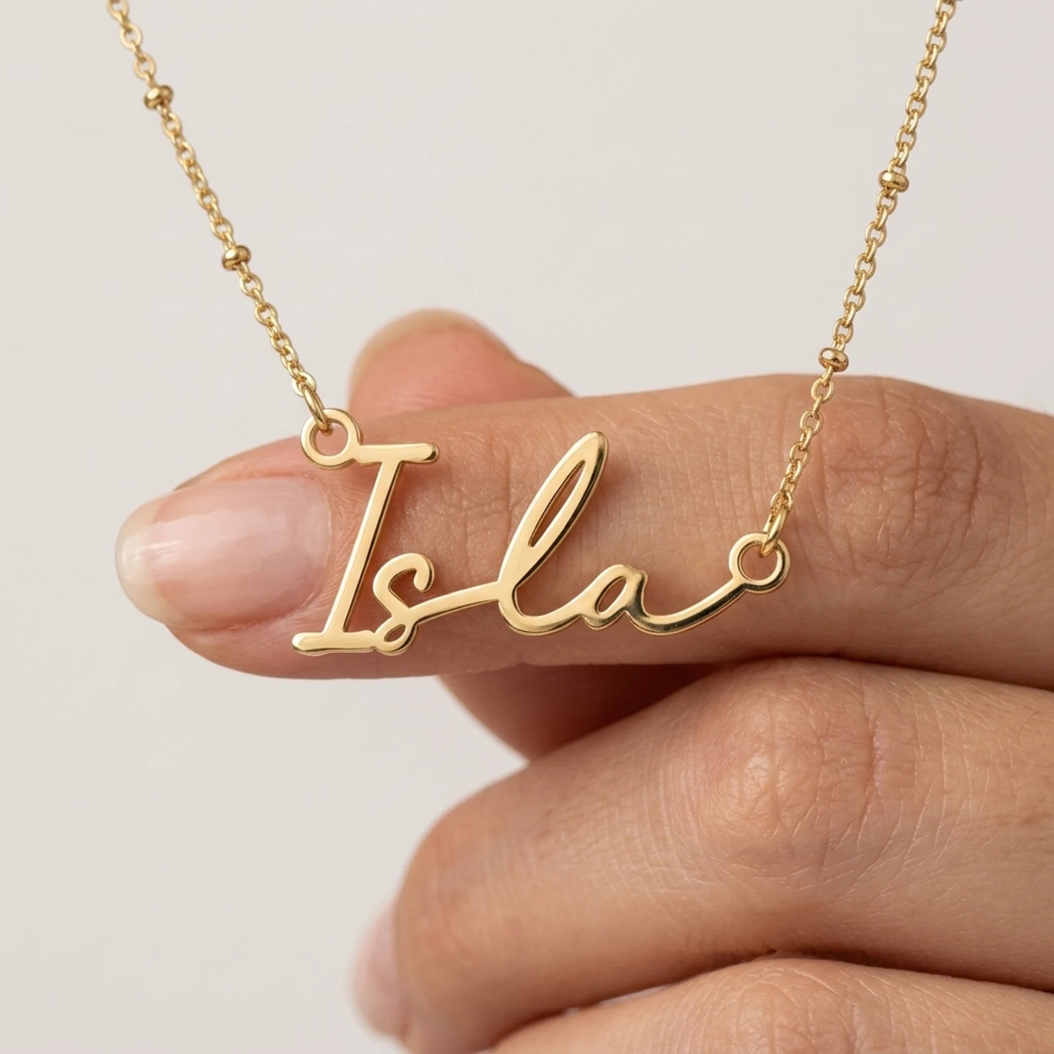 Isla Name Necklace | 18ct Gold, Silver & Vermeil | Ready to Ship
