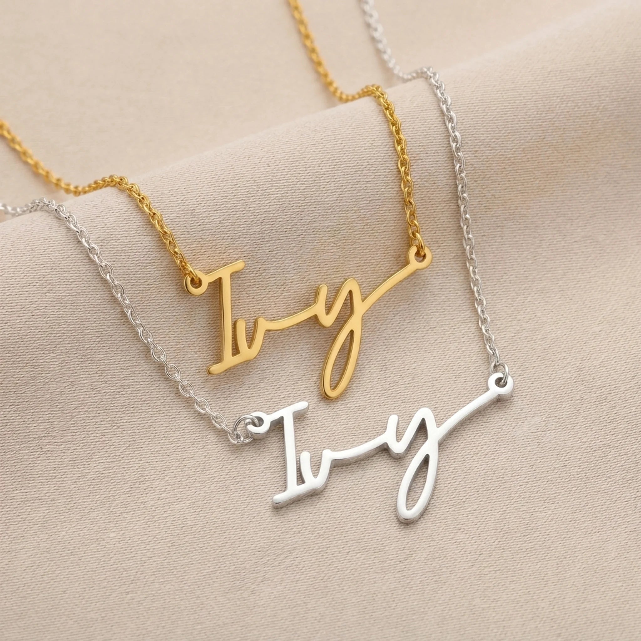 Ivy Name Necklace | 18ct Gold, Silver & Vermeil | Ready to Ship