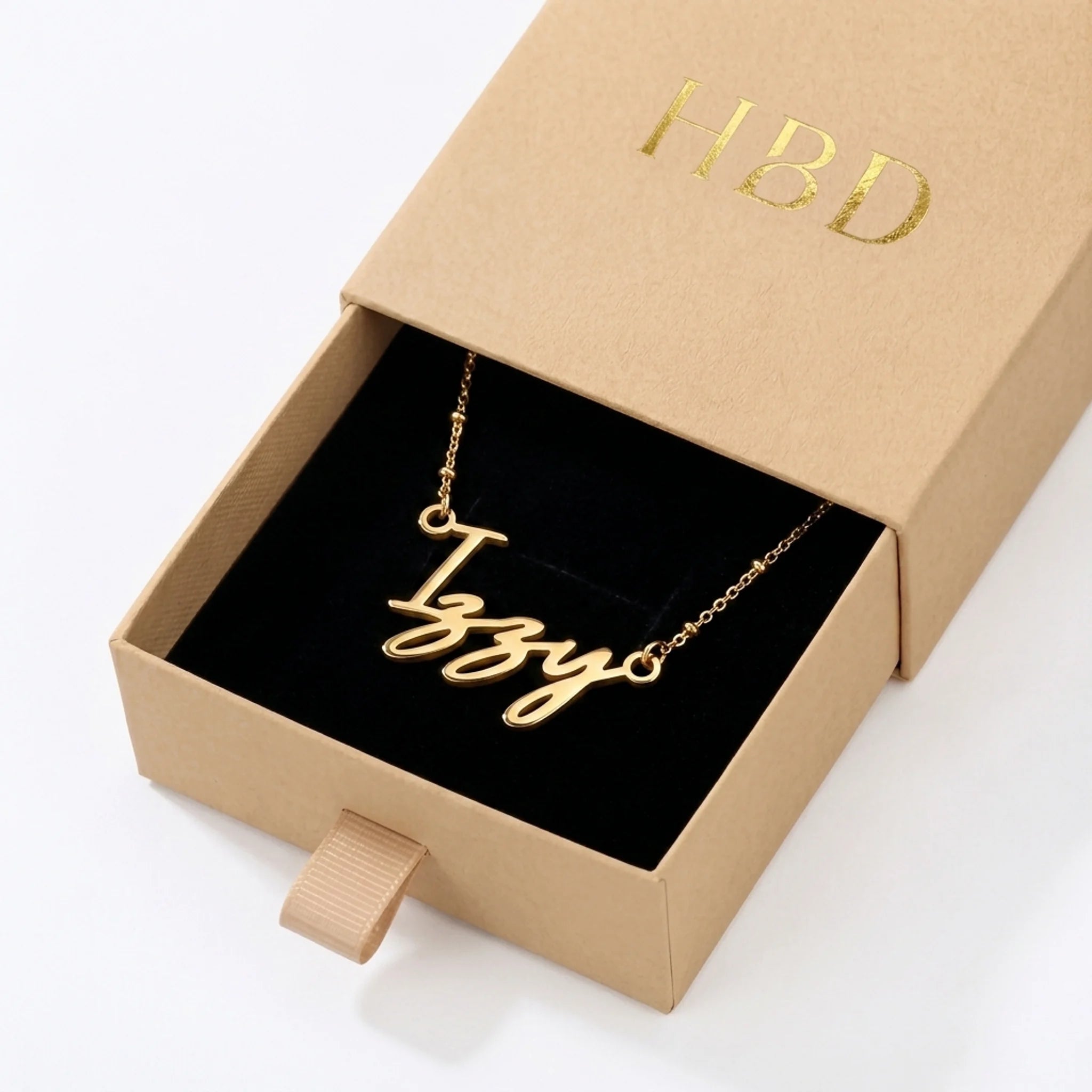 Izzy Name Necklace | 18ct Gold, Silver & Vermeil | Ready to Ship