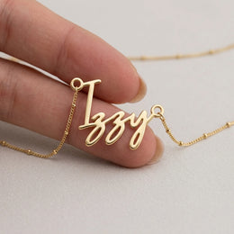 Izzy Name Necklace | 18ct Gold, Silver & Vermeil | Ready to Ship