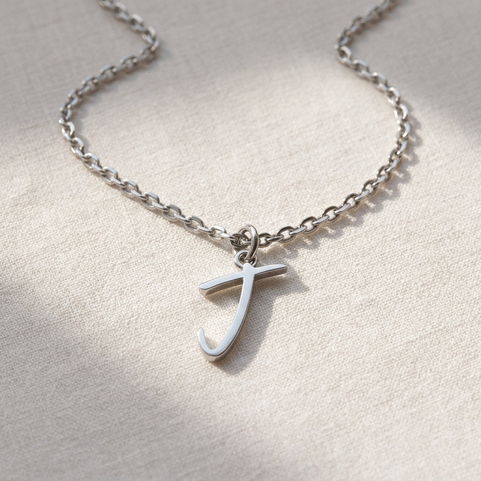 J Initial Necklace