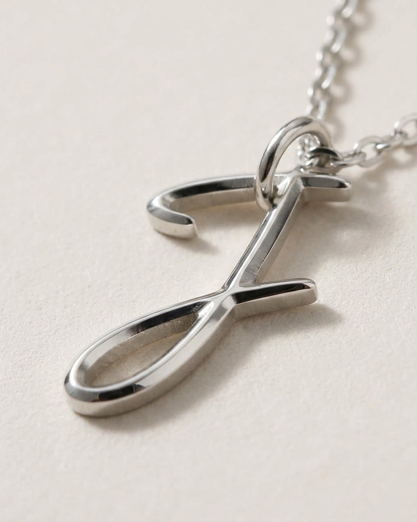 J Necklace | Initial & Letter J Pendant, Gold & Silver