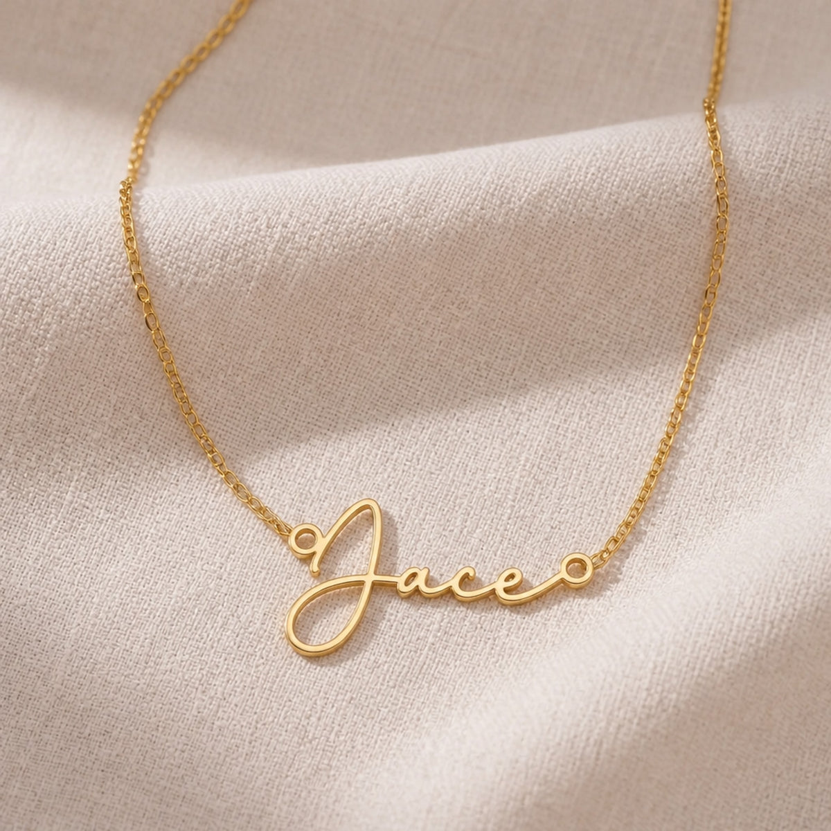 Jace Name Necklace | 18ct Gold, Silver & Vermeil | Ready to Ship