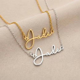 Jade Name Necklace | 18ct Gold, Silver & Vermeil | Ready to Ship