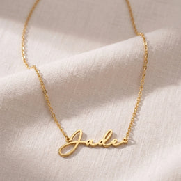 Jade Name Necklace | 18ct Gold, Silver & Vermeil | Ready to Ship