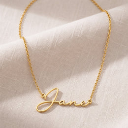 Jane Name Necklace | 18ct Gold, Silver & Vermeil | Ready to Ship