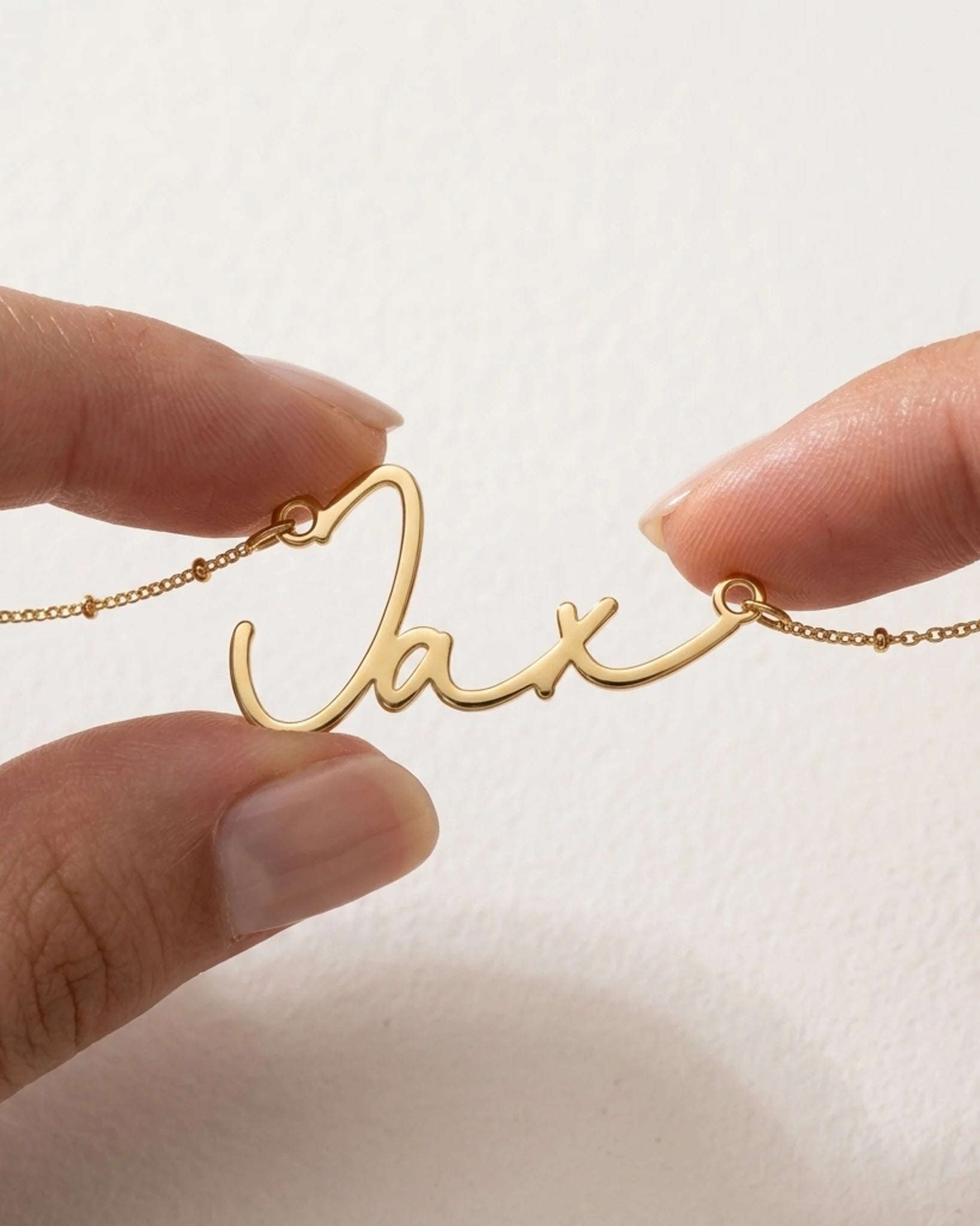 Jax Name Necklace | 18ct Gold, Silver & Vermeil | Ready to Ship