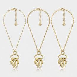 Jellyfish Charm Necklace & Bracelet