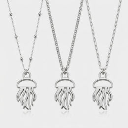 Jellyfish Charm Necklace & Bracelet