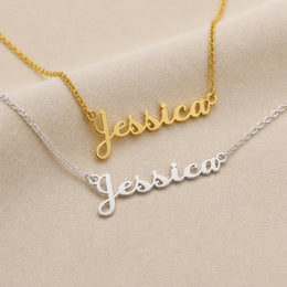Jessica Name Necklace | 18ct Gold, Silver & Vermeil | Ready to Ship