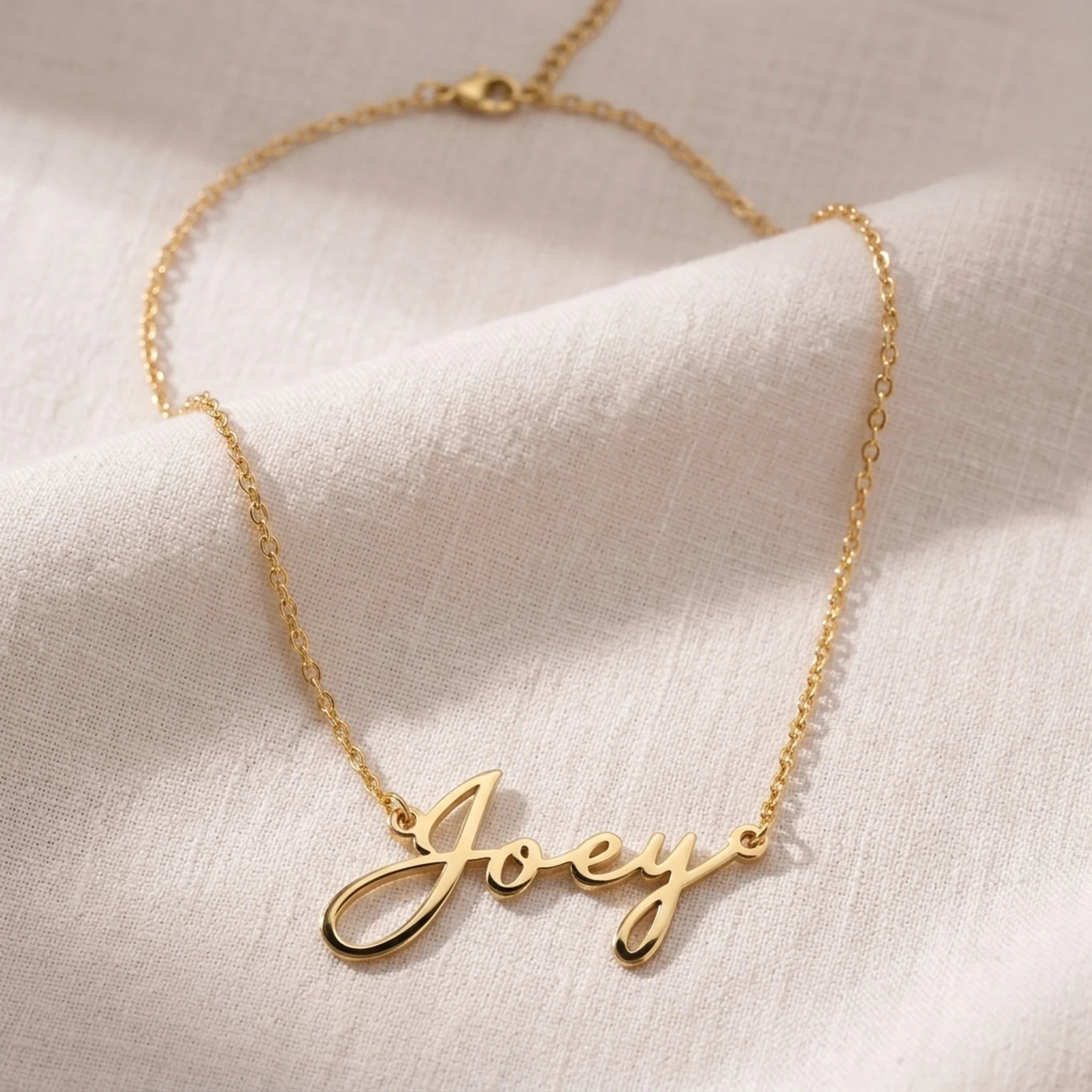 Joey Name Necklace | 18ct Gold, Silver & Vermeil | Ready to Ship