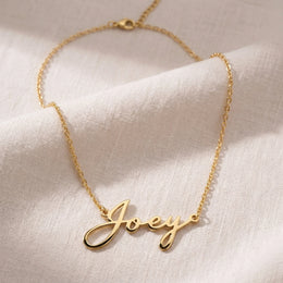 Joey Name Necklace | 18ct Gold, Silver & Vermeil | Ready to Ship