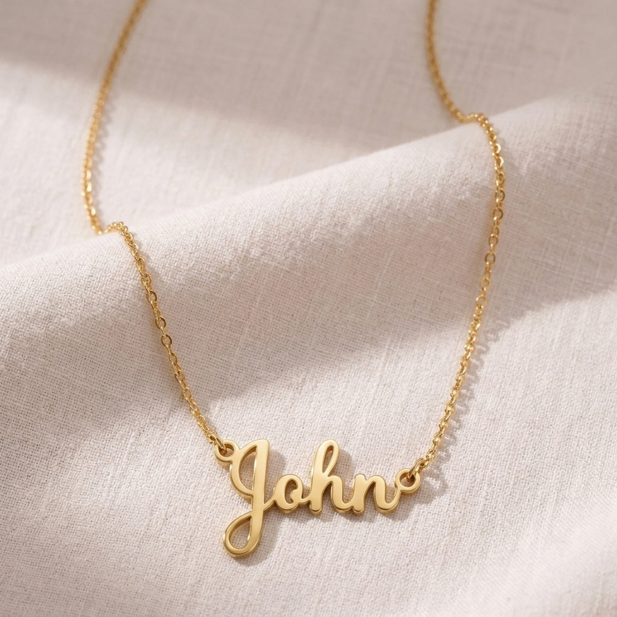 John Name Necklace | 18ct Gold, Silver & Vermeil | Ready to Ship