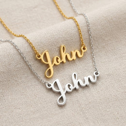 John Name Necklace | 18ct Gold, Silver & Vermeil | Ready to Ship