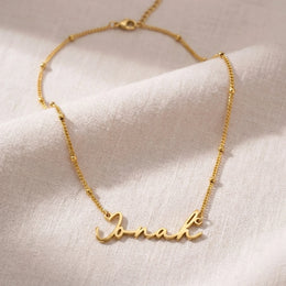 Jonah Name Necklace | 18ct Gold, Silver & Vermeil | Ready to Ship