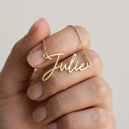 Julie Name Necklace | 18ct Gold, Silver & Vermeil | Ready to Ship