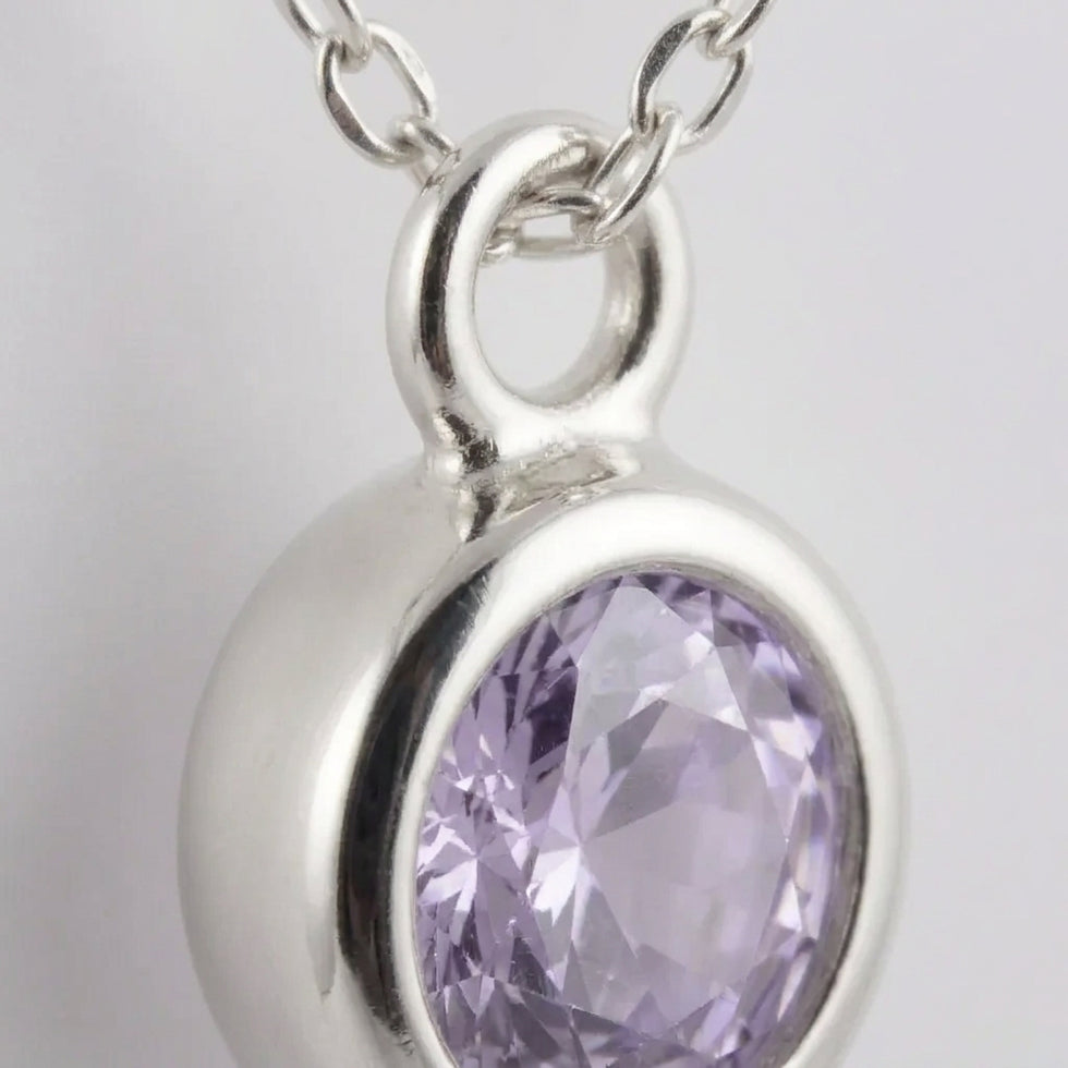 June Birthstone Bracelet | Light Amethyst, Gold & Silver