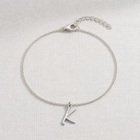 K Initial Bracelet