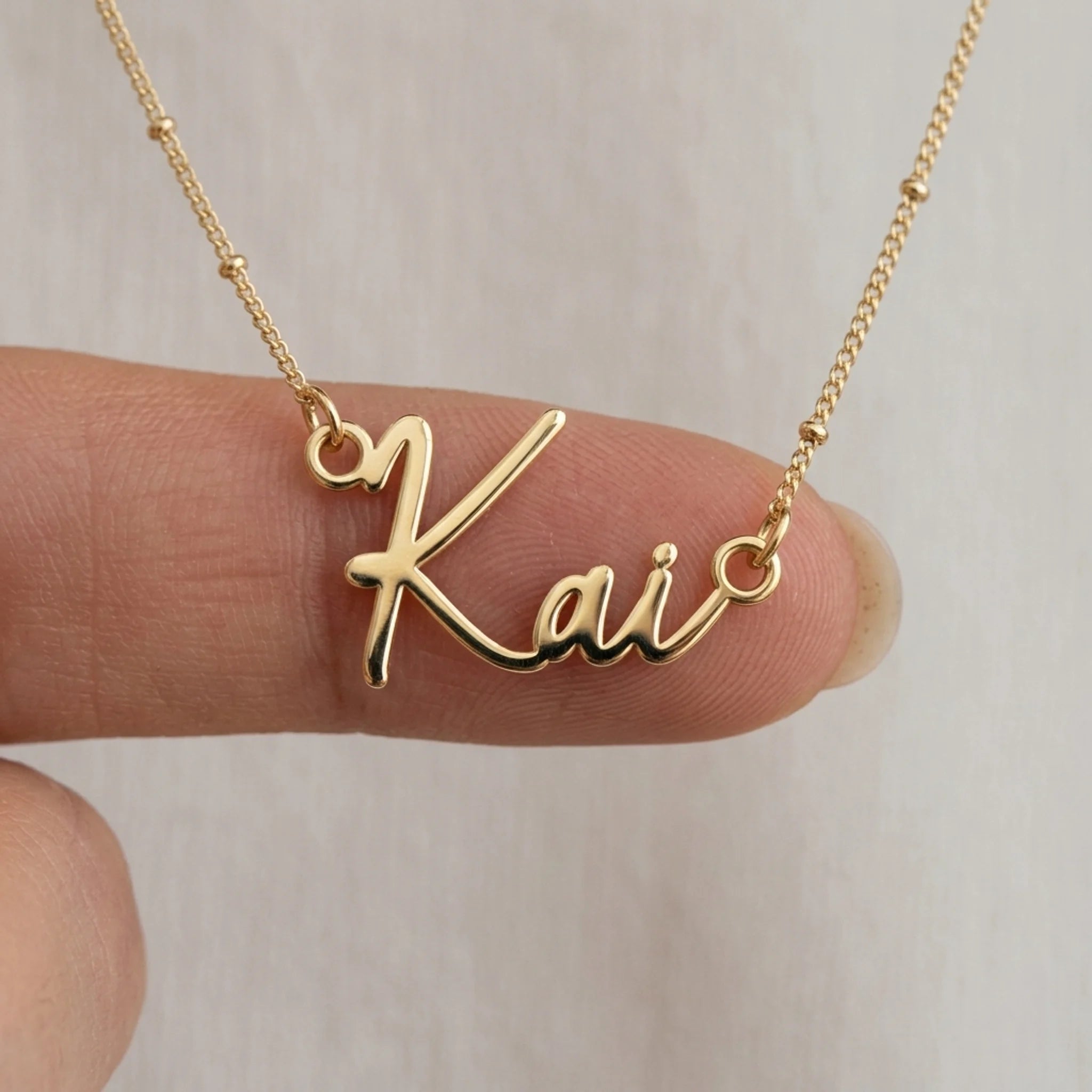 Kai Name Necklace | 18ct Gold, Silver & Vermeil | Ready to Ship